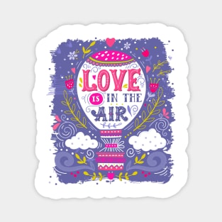 Love is in the air | Hot air balloon Magnet
