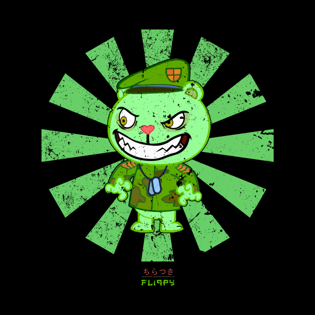 Fliqpy Retro Japanese Flippy Happy Tree Friends by Nova5