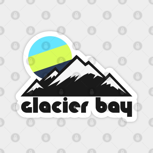 Retro Glacier Bay ))(( Tourist Souvenir National Park Design Magnet by darklordpug