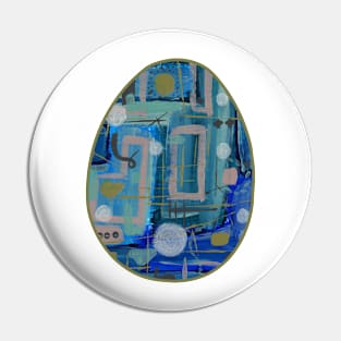 Art Acrylic artwork abstract Easter Egg Pin