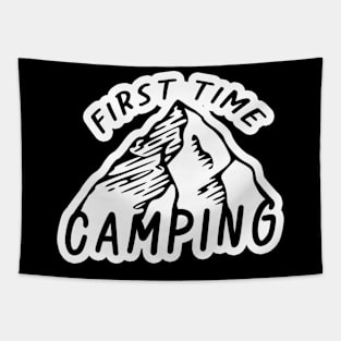 First Time Camping Tapestry