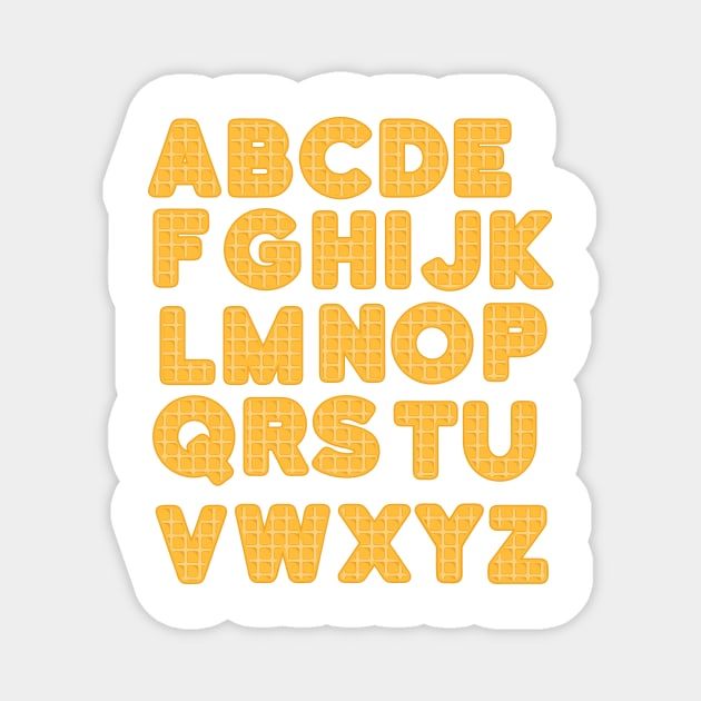 wafflebet (waffle alphabet Magnet by B0red