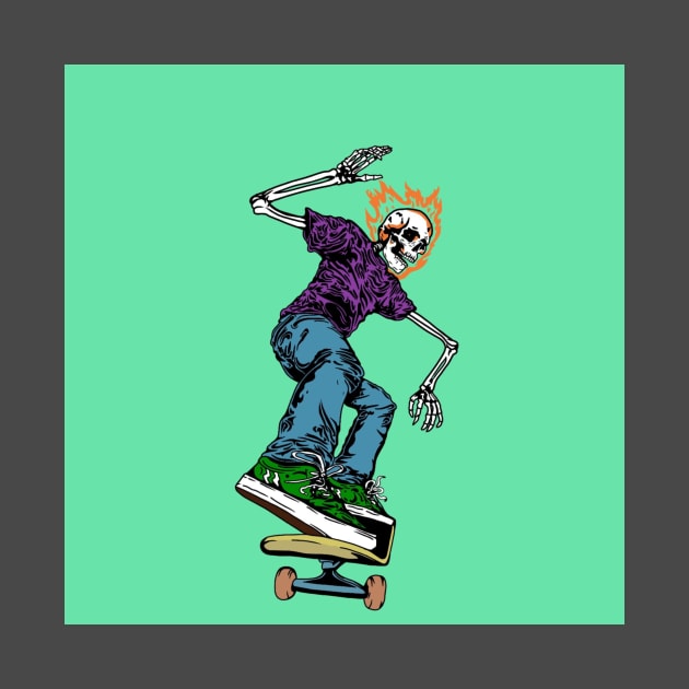 Skatazz skeleton green by SKATAZZ