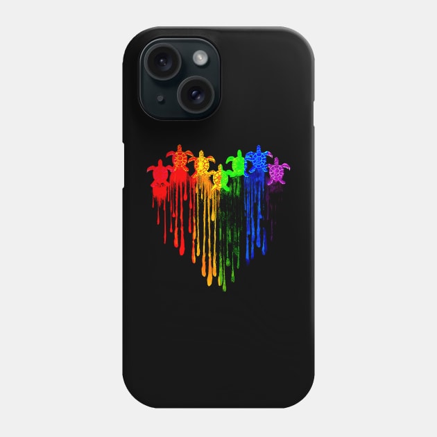 Turtle LGBT Heart Phone Case by super soul