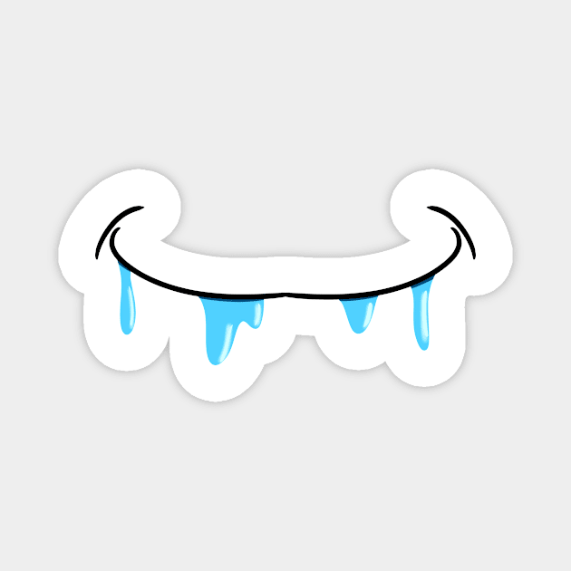 Salivating Watery Mouth - Face Mask Magnet by PorinArt