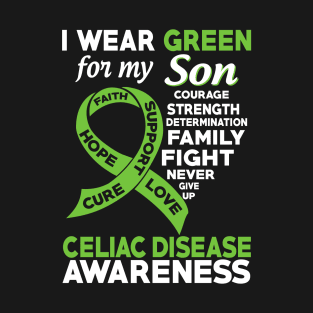 I Wear Green for My Son Celiac Disease Awareness T-Shirt