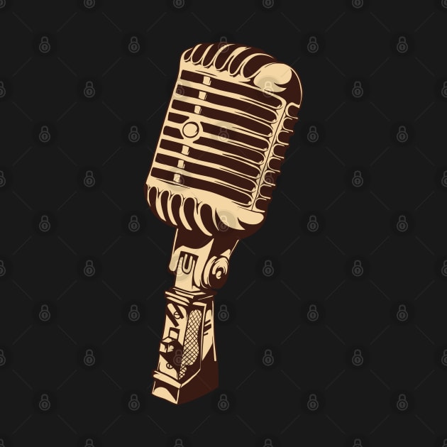 Microphone Mic Gift Retro studio Music Gift Rap by MrTeee