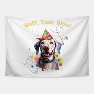 Woofy Adventure - Funny Dog Design Tapestry