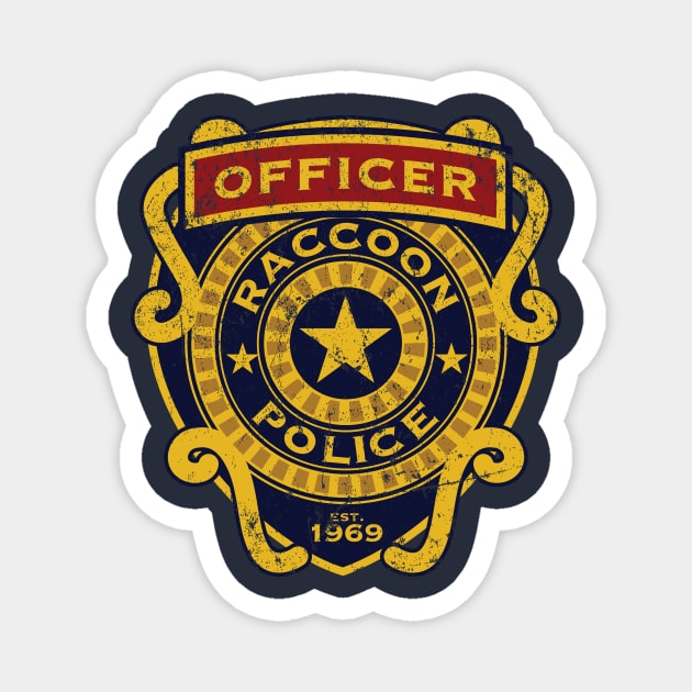 Raccoon Police Magnet by MindsparkCreative