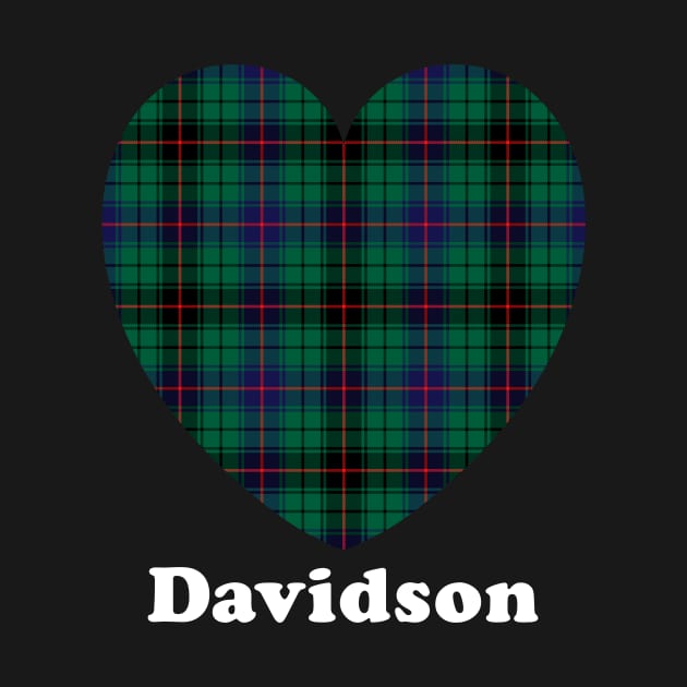 The DAVIDSON Family Tartan 'Love Heart' Design by Plaidify