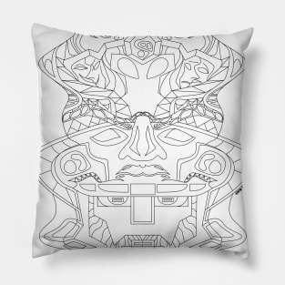 bohemian alien helmet ecopop Pillow