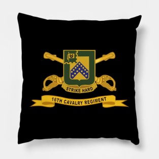 16th Cavalry Regiment w Br - Ribbon Pillow