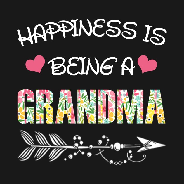 Happiness is being grandma floral gift by DoorTees