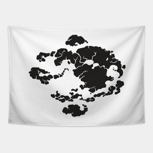 Avatar Map Black Tapestry by simplistictees