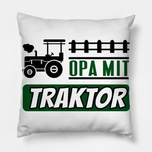 Opa mit Traktor lustiges Landwirt Rentner Fun Pillow