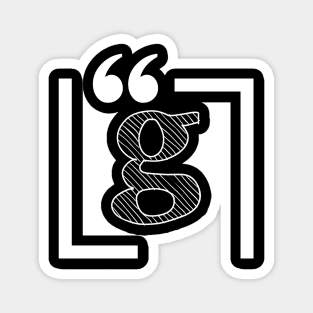 Letter G: Monogram Initial letter g Magnet