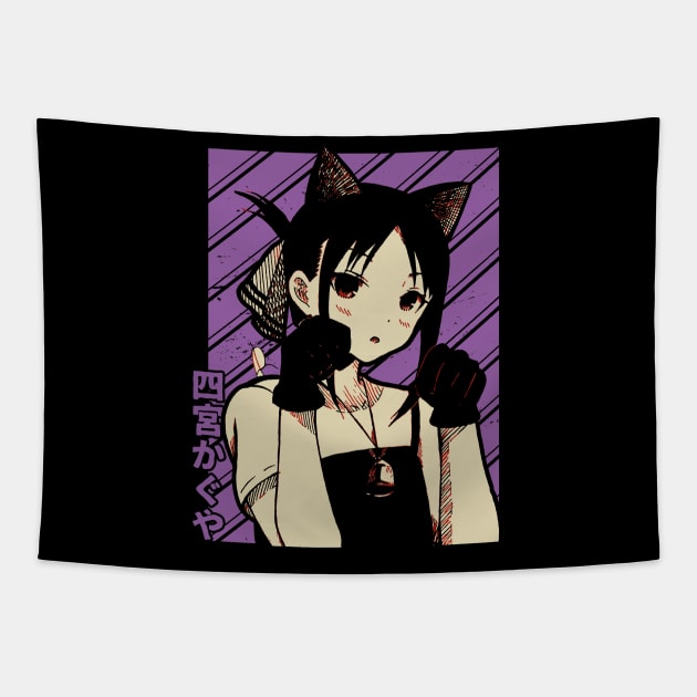 Cute Version Ice Princess Muscle Queen Kaguya Shinomiya Tapestry by Kaniart