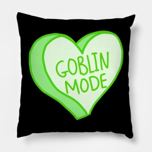 Green Heart Goblin Mode Pillow
