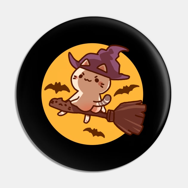 Halloween Booty Witch Cat Pin by vooolatility