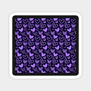 Lilac Hearts Magnet