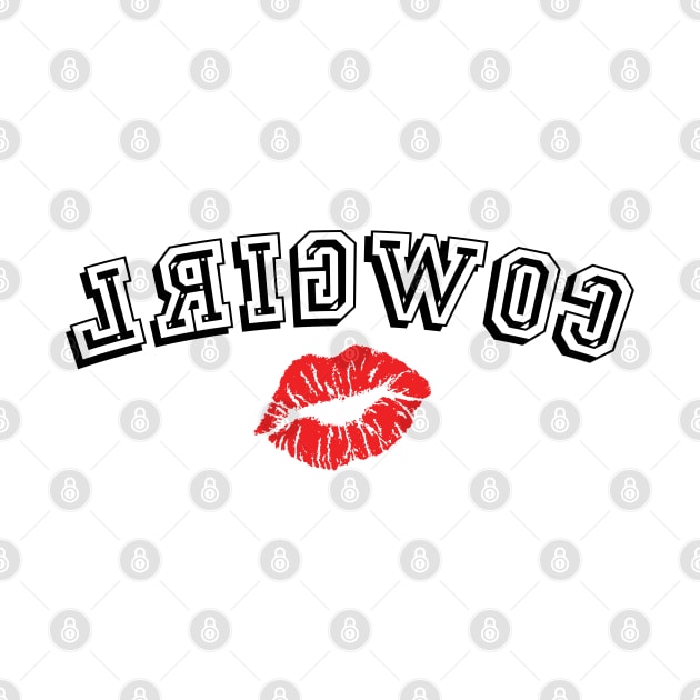 Reverse cowgirl text with big red kiss lips - Funny by 1Y_Design