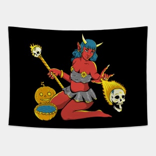 halloween devil girl Tapestry