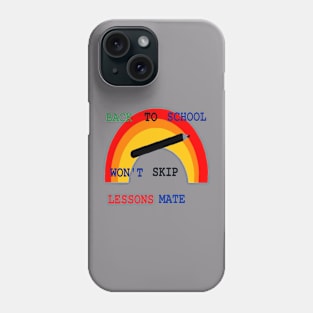 Back to School Lessons illustration on White Background Phone Case