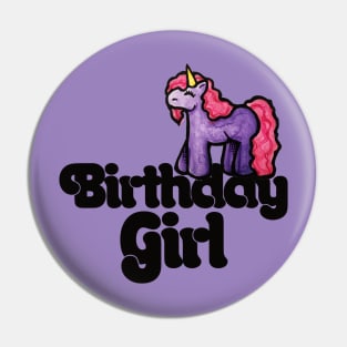 Birthday Girl Unicorn Pin