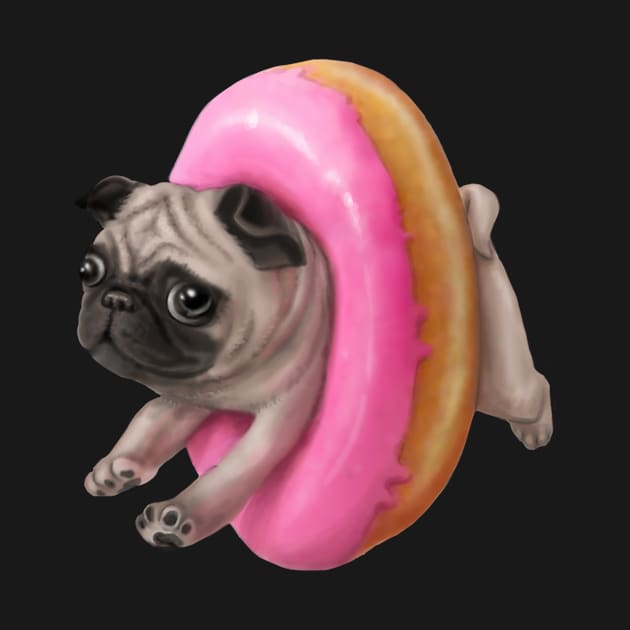 Donut Pug by maplemoth