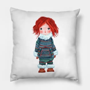 Winter Girl Pillow