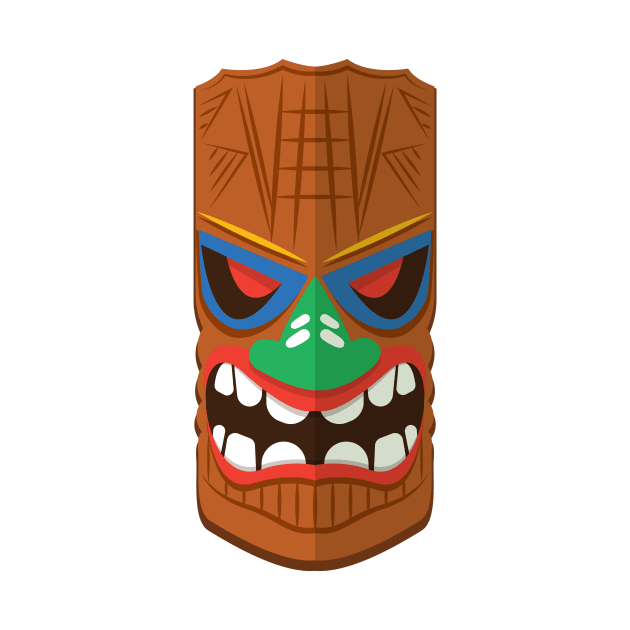 Wooden tiki mask by Starkey Store