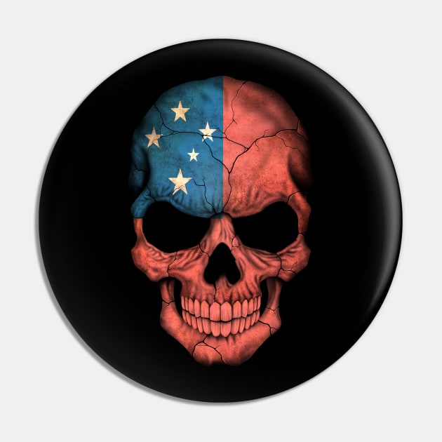 Samoan Flag Skull Pin by jeffbartels