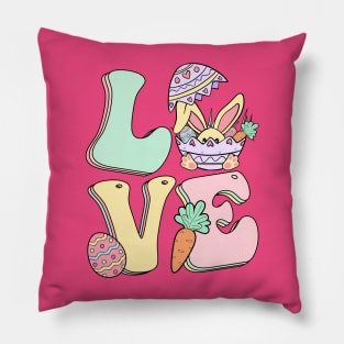 Love Retro Easter Pillow