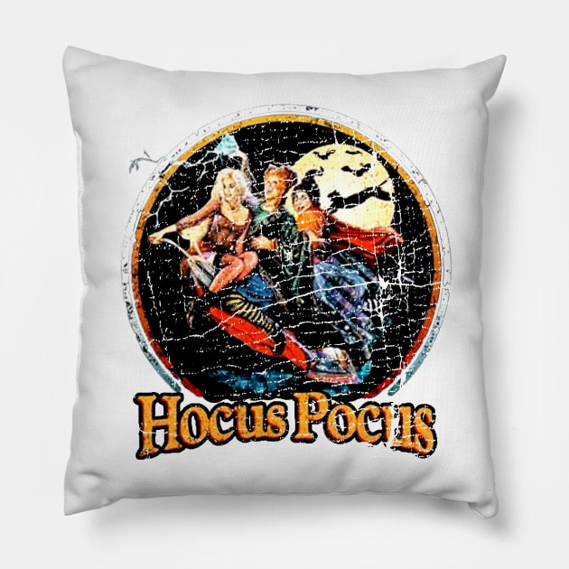 halloween it's just a bunch of hocus pocus squad vintage Pillow by Gpumkins Art