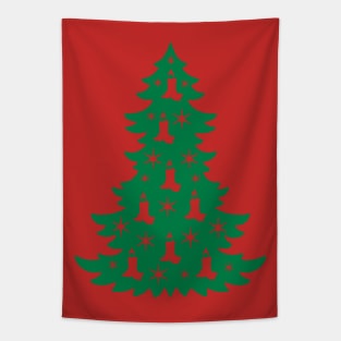 Xmas Candles Tree Tapestry