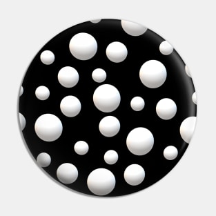 White Polka Dots Pin