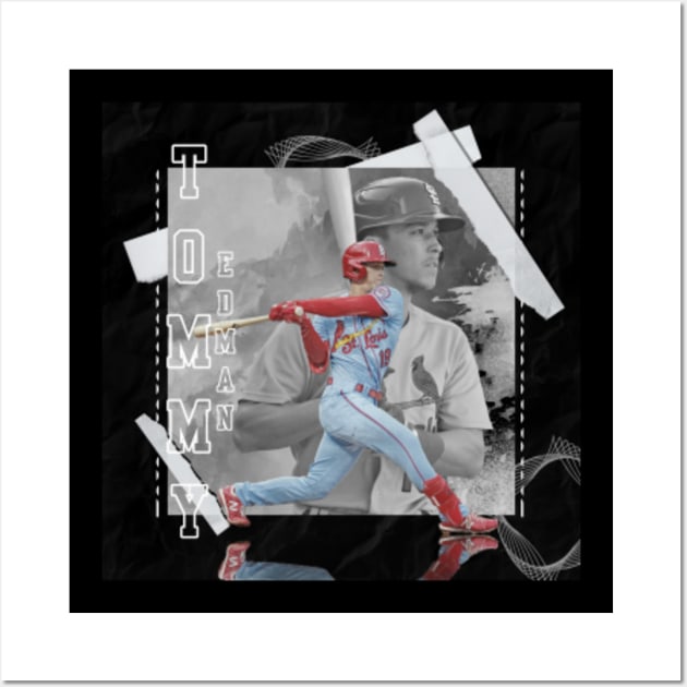 Tommy Edman Baseball Paper Poster Cardinals 2 - Tommy Edman - Sticker