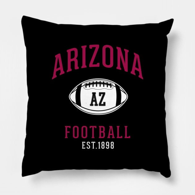 Vintage Arizona Cardinals Football Team Tailgate Party Retro Gift Pillow by BooTeeQue