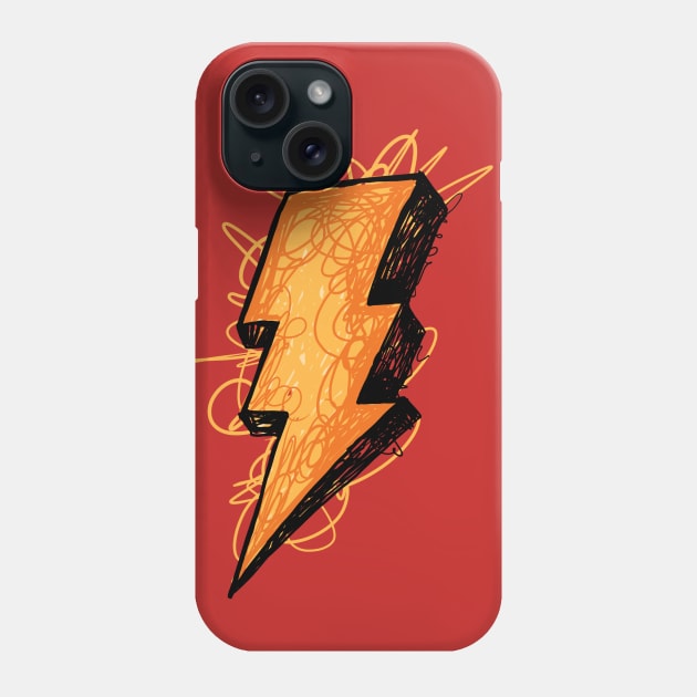 Thunder Scribble Phone Case by jayaadiprastya