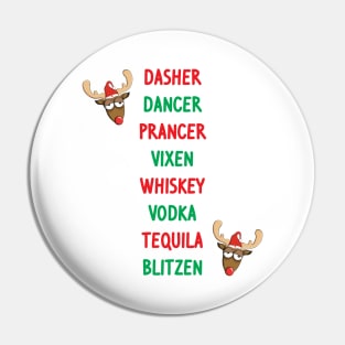 Reindeer Names Pin