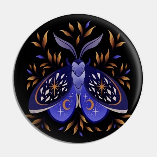 Moonlight moth magic Pin