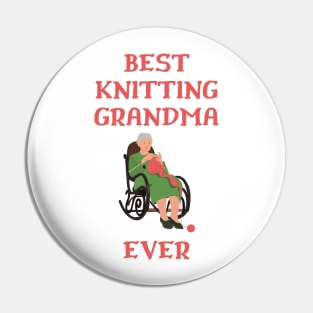 Best Knitting Grandma Ever Pin