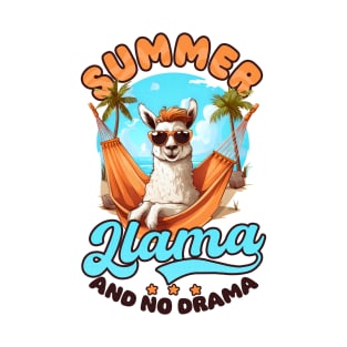Llama Lover Shirt | Summer Llama And No Drama T-Shirt