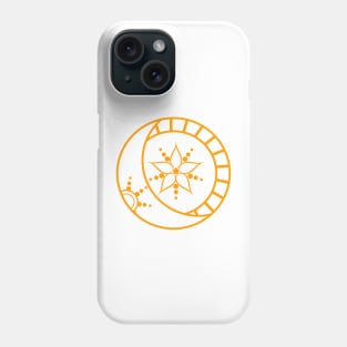 Sun Flower and Crescent Moon Burst Phone Case