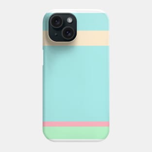 A delightful medley of Light Pink, Blue Lagoon, Magic Mint and Pale Peach stripes. Phone Case