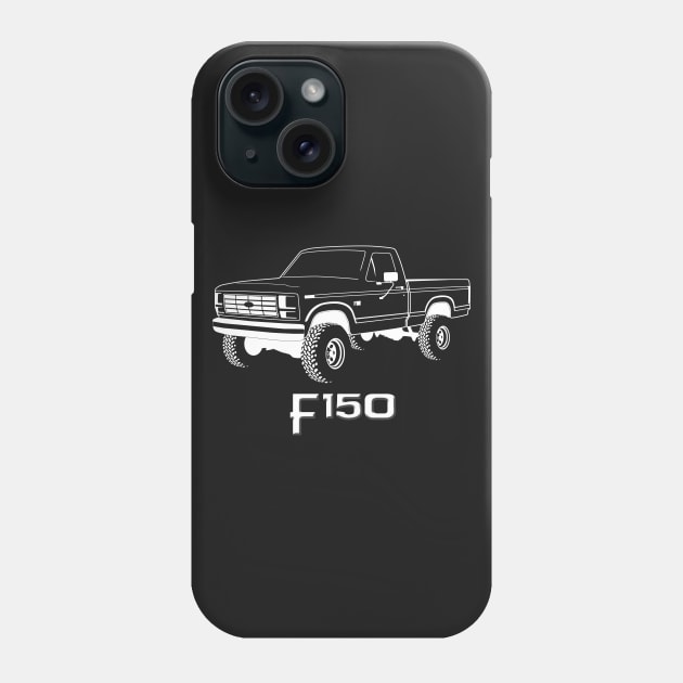 1980-1986 F150 White Print Phone Case by The OBS Apparel