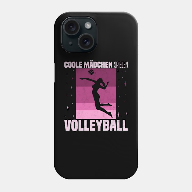 Coole Mädchen spielen Volleyball - Retro Vintagde Design Phone Case by BenTee