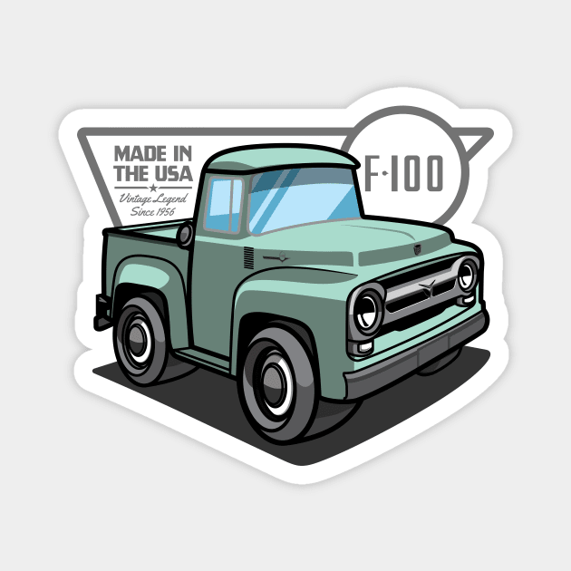 Meadow Mist Green F100 - 1956 Magnet by jepegdesign