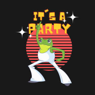 Party Frog, 70s Retro T-Shirt