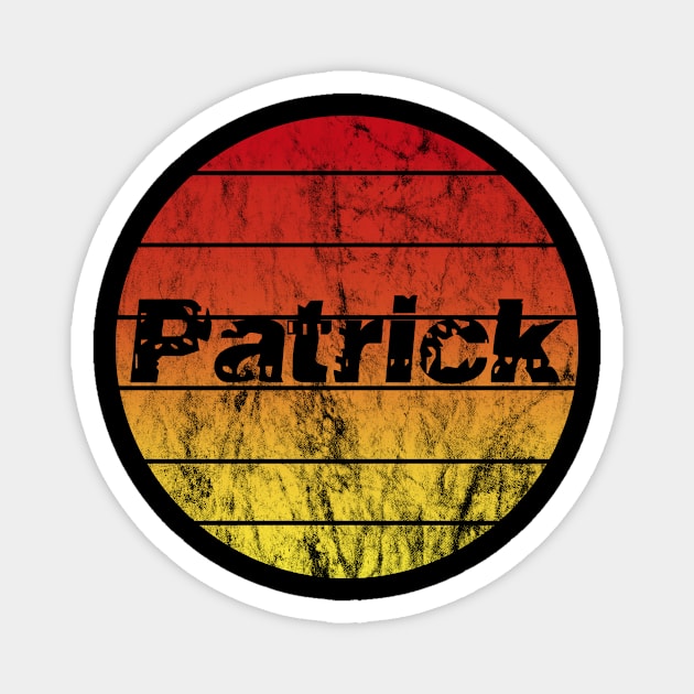 Name Patrick in the sunset vintage sun Magnet by BK55